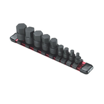 1/4" & 3/8"DR. 六角超短起子套筒9件組 (MM)